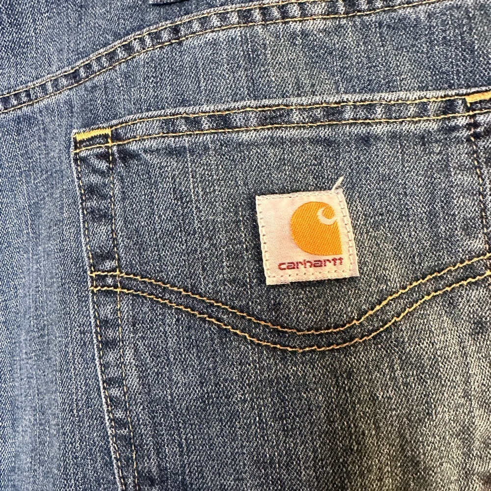 Carhartt Men’s Traditional Denim Straight Leg Jeans Size 46x30 Blue - Picture 5 of 7